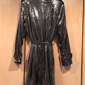 INC sequined short Trench coat